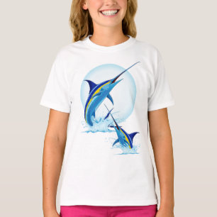 Camiseta Marlín Azul Saltando fuera del Océano