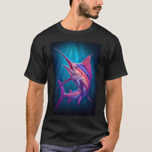 Camiseta Marlín en Agua Azul Profunda