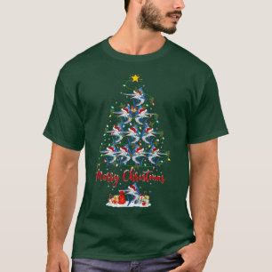 Camiseta Marlin Fish Lover Xmas coincidentes con Santa Marl