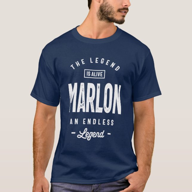 Camiseta Marlon Nombre personalizado Regalo de cumpleaños (Anverso)