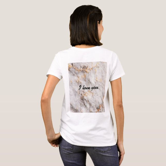 Camiseta Mármol de moda (Reverso completo)