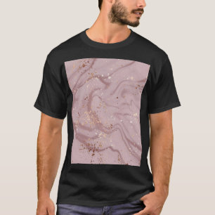 Camiseta Mármol Líquido: Oro Rosa.