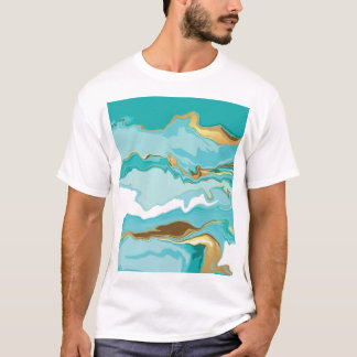 Camiseta Mármol, oro: fondo vintage abstracto.