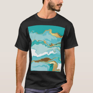 Camiseta Mármol, oro: fondo vintage abstracto.
