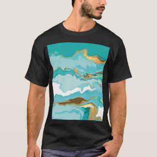 Camiseta Mármol, oro: fondo vintage abstracto.