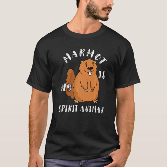 Camiseta Marmot Es Mi Espíritu Animal Groundhog Woodchuck R (Anverso)