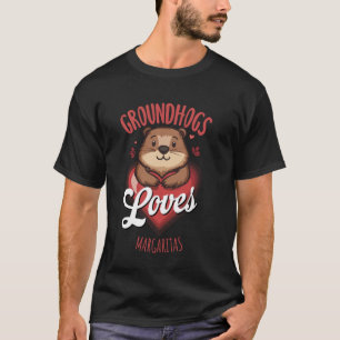 Camiseta Marmota ama las margaritas - Ilustración adorable