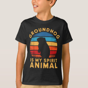Camiseta Marmota es mi animal espiritual Caramujo Marmota 