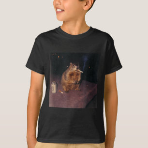 Camiseta Marmota fumando cigarrillo divertida meme retro Ge