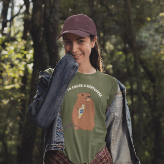 Camiseta Marmota lista para causar un alboroto con zapatill