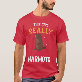 Camiseta marmota marmota animal marmotas familia