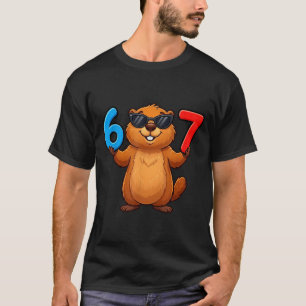 Camiseta Marmota Seis Siete Goteo 67 Meme Divertido 6-7 Mar