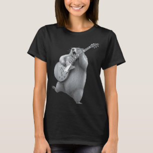 Camiseta Marmota tocando la guitarra Rock Feliz día de la m