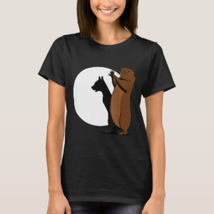 Camiseta Marmotas Perro Sombra Títere Divertido Marmota 