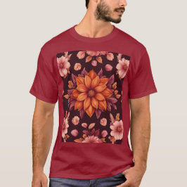 Camiseta Maroon Flowers