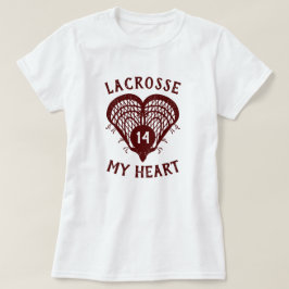 Camiseta Maroon Lacrosse My Heart T-Shirt