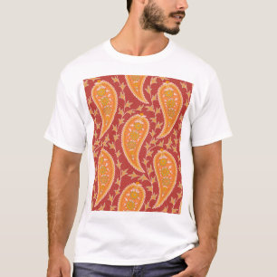 Camiseta Maroon Paisley: Ornamento del pepino turco.