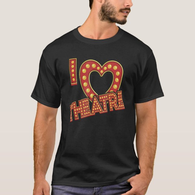 Camiseta Marquee I Love Theater Geek (Anverso)