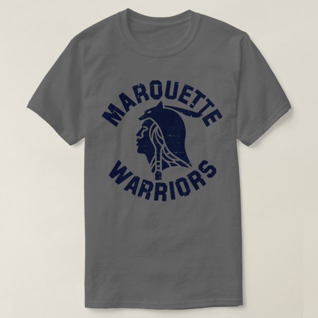Camiseta Marquette Warriors Navy Hoodie (Diseño del anverso)
