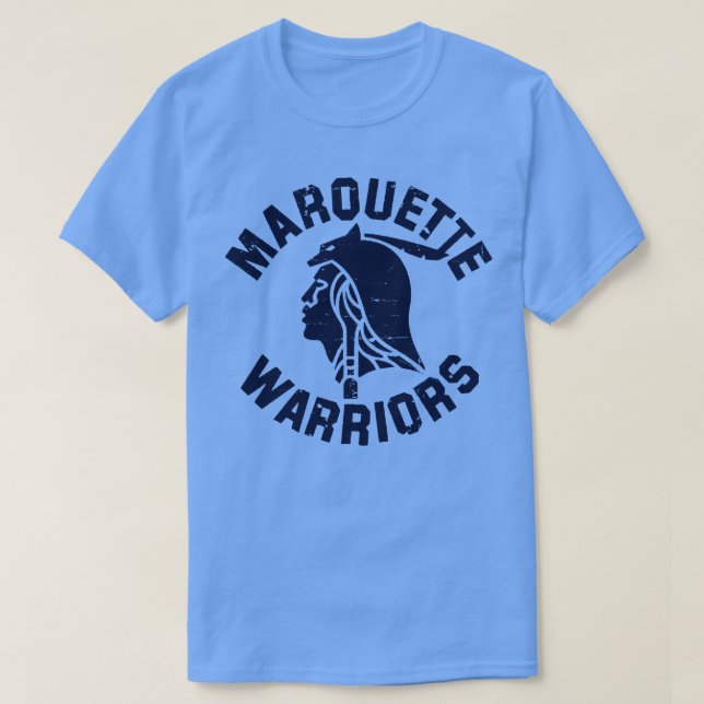 Camiseta Marquette Warriors Navy Kids Long Sleeve TShirt (Diseño del anverso)