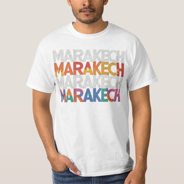 Camiseta Marrakech: Colores de Marruecos (Anverso)