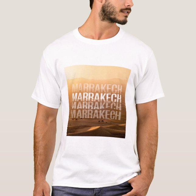 Camiseta Marrakech Morocco Sahara – Desert Travel Aesthetic (Anverso)