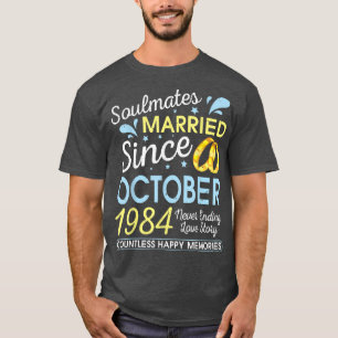 Camiseta Married Since October 1984 Never Ending 38 Years L