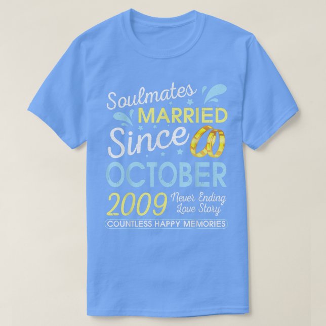 Camiseta Married Since October 2009 Never Ending 13 Years L (Diseño del anverso)