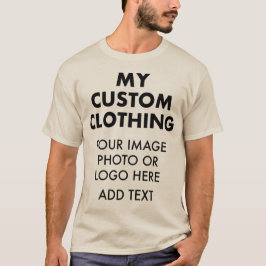 Camiseta marrón arenosa personalizada para hombre