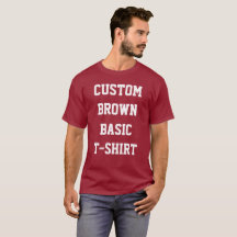 Camiseta marrón básica personalizada para hombre