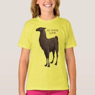 Camiseta Marrón chocolate y negro sin llama de drama