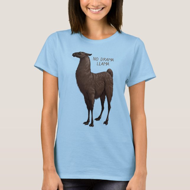 Camiseta Marrón chocolate y negro sin llama de drama (Anverso)