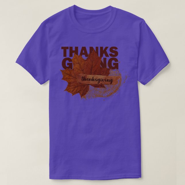 Camiseta marrón de acción de gracias (Diseño del anverso)