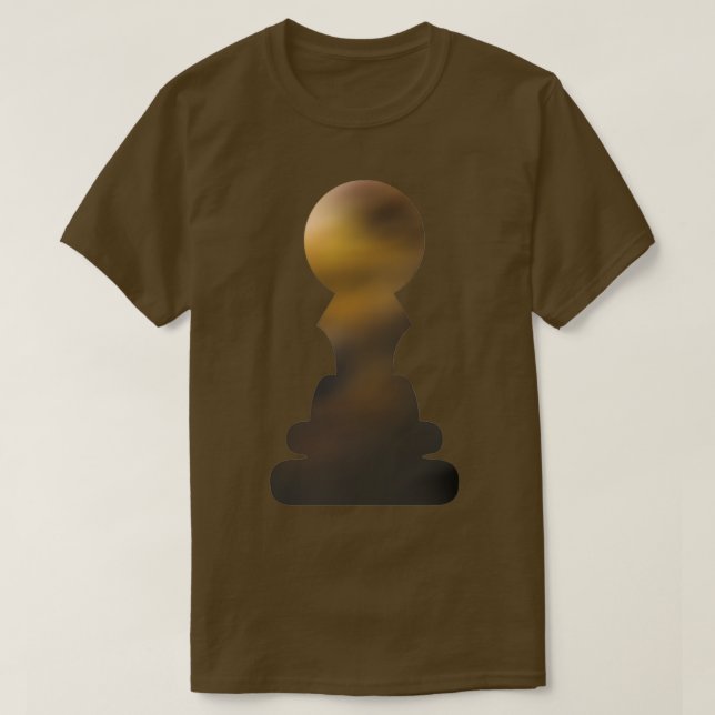 Camiseta Marrón de ajedrez (Diseño del anverso)