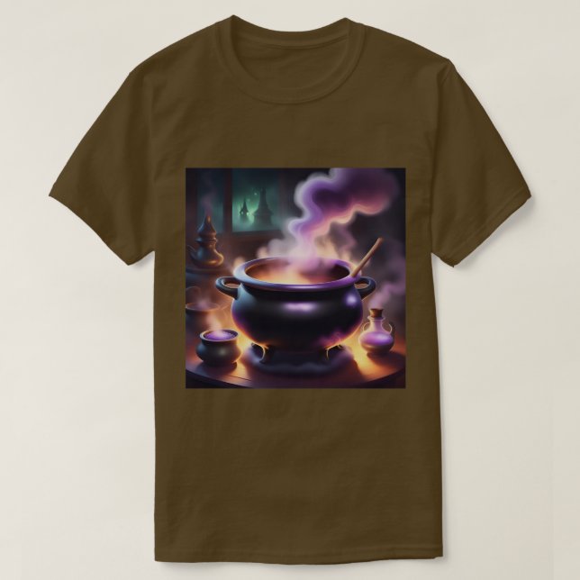 Camiseta marrón de brujas (Diseño del anverso)