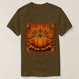 Camiseta marrón de calabaza Naranja para hombres y