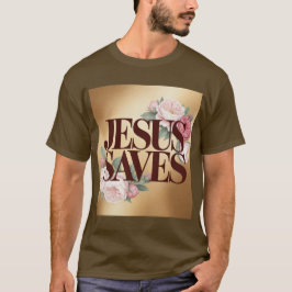 Camiseta marrón de Jesus Saves