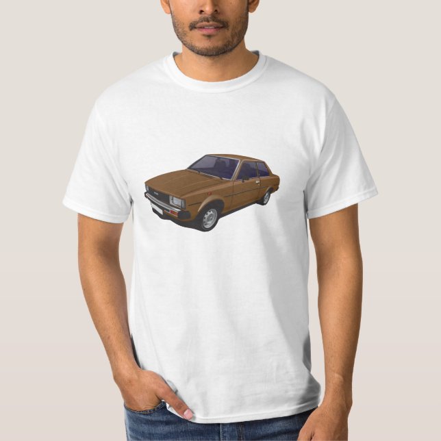 Camiseta marrón de la puerta de Toyota Corolla DX (Anverso)