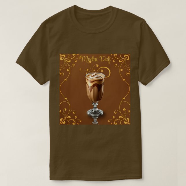 Camiseta marrón de Mocha Day (Diseño del anverso)
