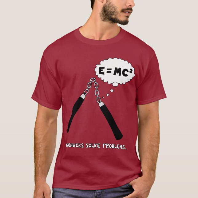Camiseta marrón de Nunchucks (Anverso)