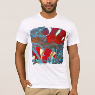 Camiseta marrón del Grunge 4 de Clownfish