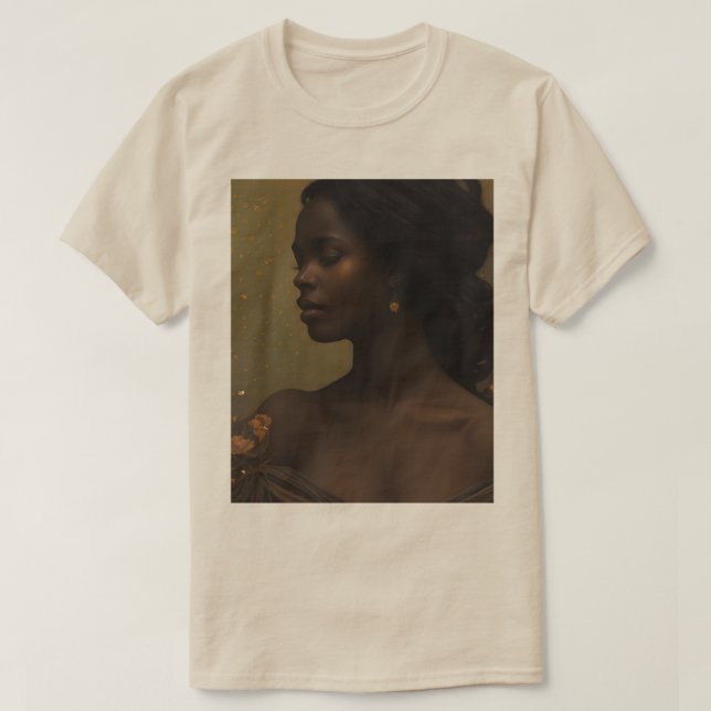 Camiseta Marrón Femenino Suave (Diseño del anverso)
