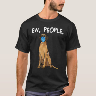 Camiseta Marrón Gran Danés Ew People Perro con máscara faci