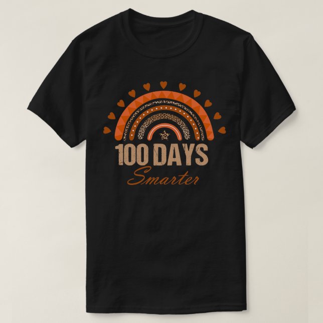 Camiseta Marrón más inteligente de 100 días (Diseño del anverso)