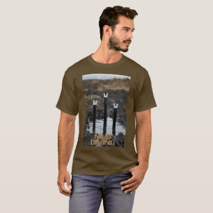 Camiseta marrón para hombres de buceo en lodo