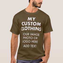 Camiseta marrón personalizada para hombre