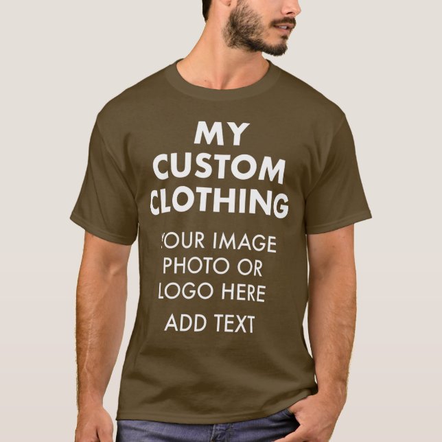 Camiseta marrón personalizada para hombre (Anverso)