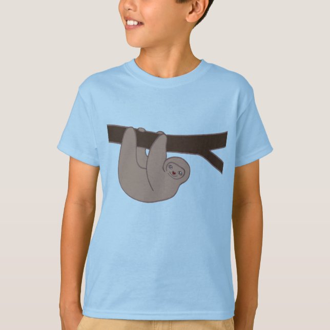 Camiseta Marrón sonriente eslogan con nariz de corazón (Anverso)