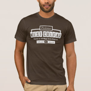Camiseta marrón unisex de West Colfax histórico