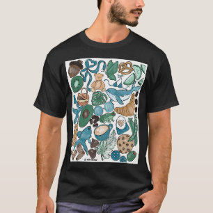 Camiseta Marrón, Verde y Azul